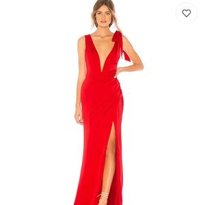 Lovers + Friends floor length red dress!